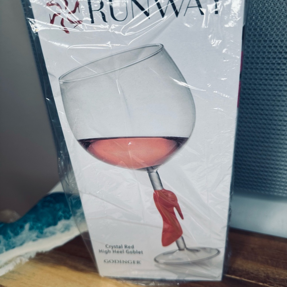 Godinger Red High Heel Crystal Goblet